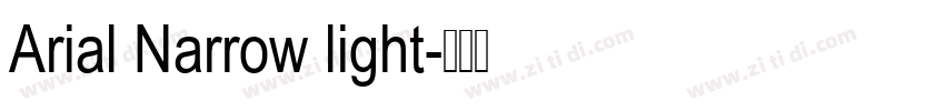 Arial Narrow light字体转换